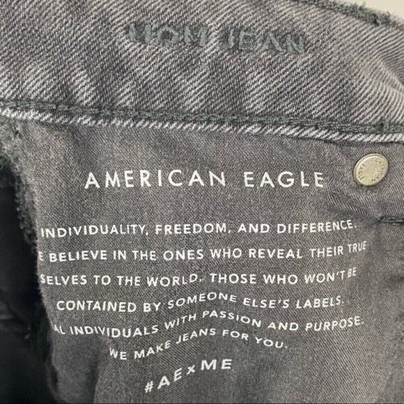 American Eagle Ripped Mom Jeans Black Women's Size 4 - Picture 11 of 14